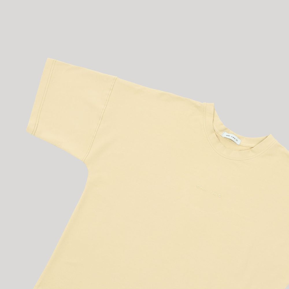 Футболка One Two Logo Oxford Tan бежевая