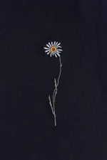 Футболка Гербарий Ромашка Черная