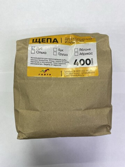 Щепа дубовая (бум.пачка), 400гр