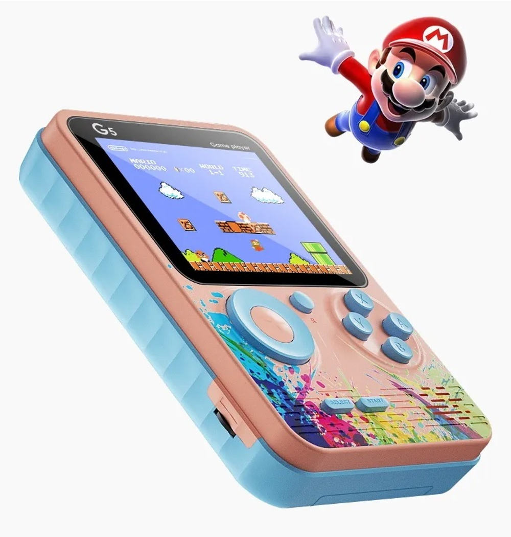 Игровая консоль Game Box G5 666 игр (розовый)
