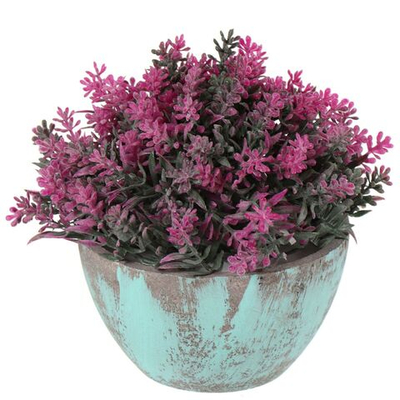 Цветок искусственный декоративный Композиция цветочная, в кашпо, 10х12 см, в асс, Y4-4914