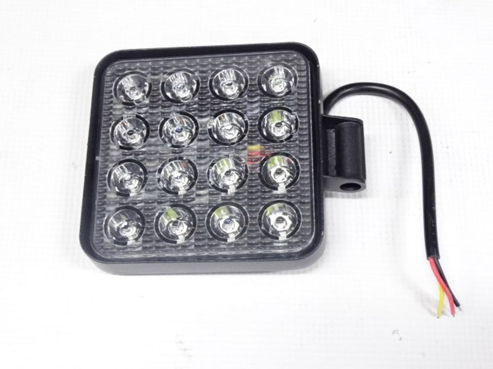 Фара светодиодная дополнительная 16 SMD 12-24V (квадрат)+ синий стробоскоп (TLT)