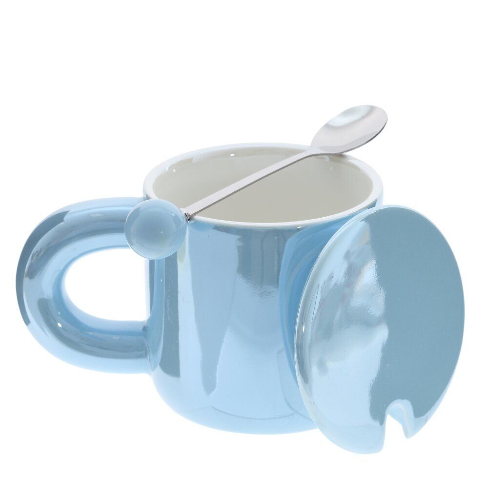 GAEM Кружка с крышкой и ложкой, 300 мл, L14 W9 H11 см, 4в.