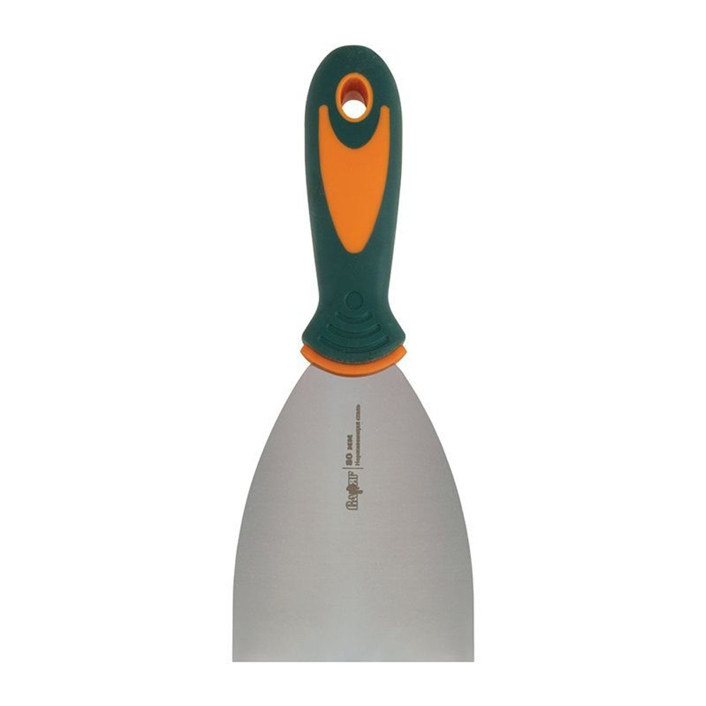 ВАРЯГ 35224 Шпатель нерж. сталь, обрезин. рукоятка 100мм