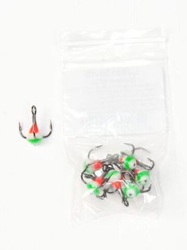 Крючок-тройник для приманок Lucky John с каплей цвет. разм.012/10