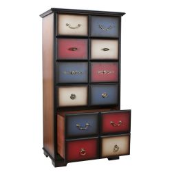 Комод "Пандора"- 5 с 4 ящиками Орех Mix