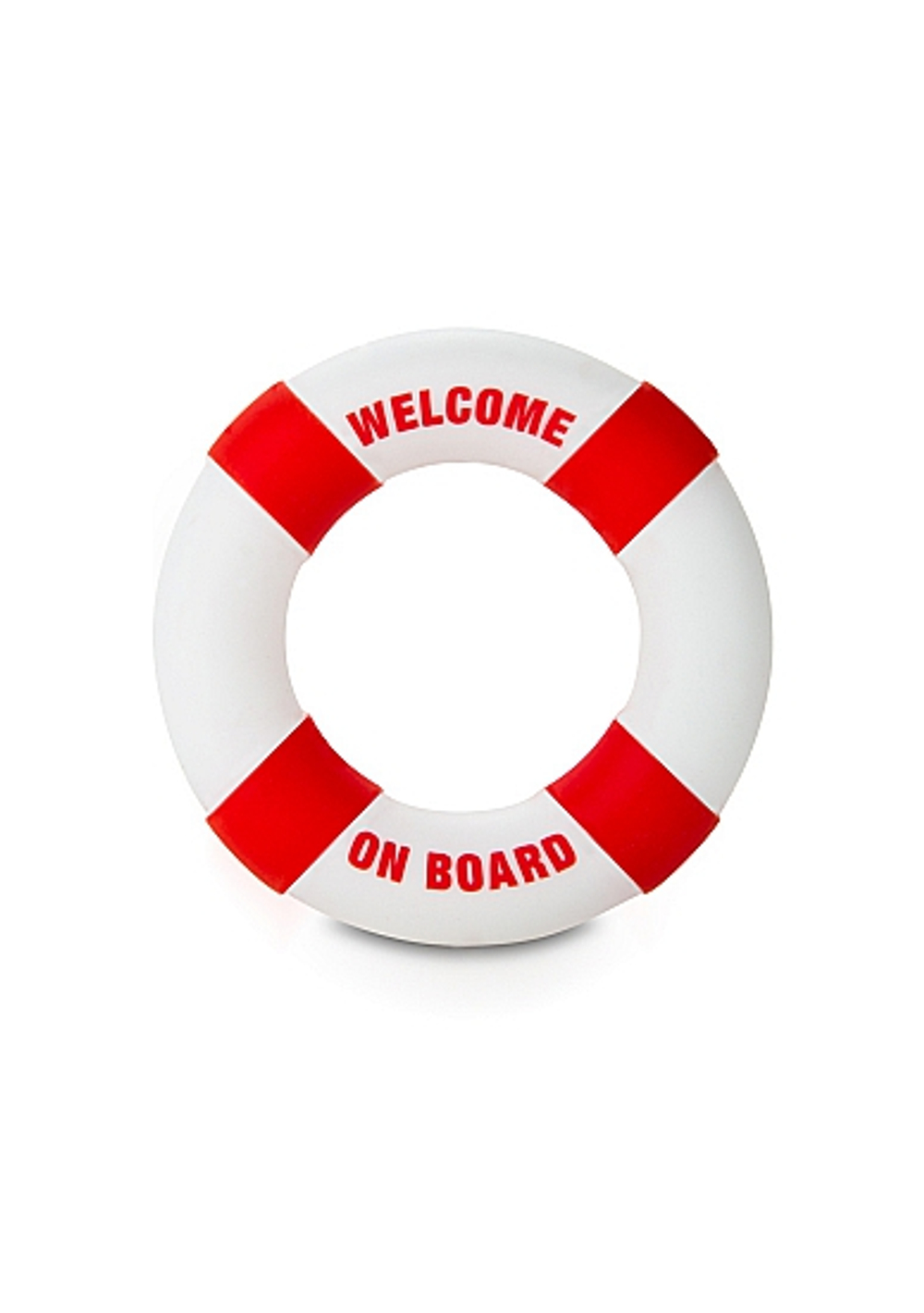Эрекционное кольцо на пенис Buoy Welcome On Board (Цвет: белый с красным)