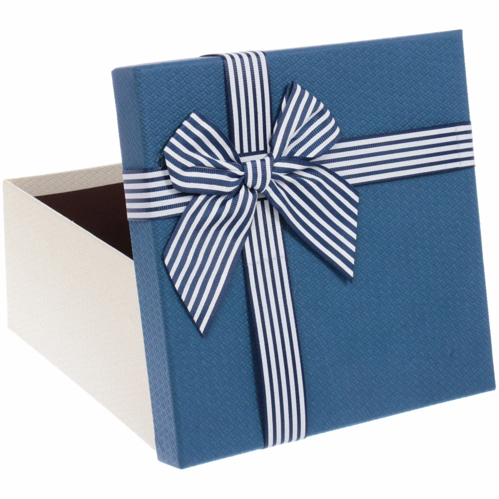 Коробка подарочная «Элегия» , цвет синий, 19*19*9,5 см