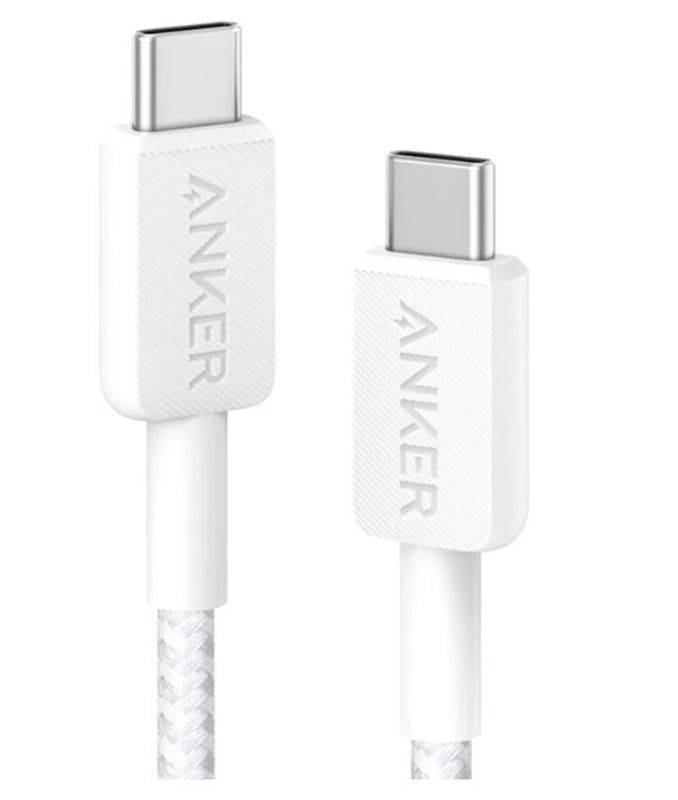 Кабель Anker 322 Power Line USB-C to USB-C Cable 60W  0,9m (white)