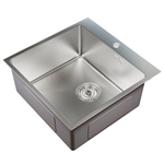 Мойка настол.монтаж 50х50 (3,0) вып 3 1/2  MIXLINE PRO 20см с сифоном (сатин НАНО декор)