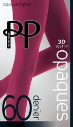 Бархатистые колготки Coloured Opaques (Размер: XL) (Цвет: красный)