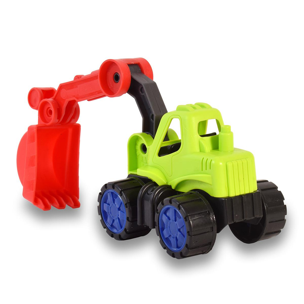 Пластмассовая игрушечная машина Toy Bibib "Эвакуатор с экскаватором" (35*12*22 см), сетка