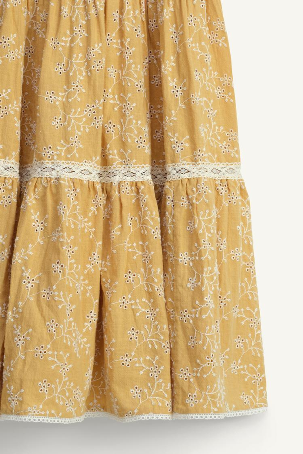 ZARA ПЛАТЬЕ В ЦВЕТОЧЕК - LIMITED EDITION, ГОРЧИЧНЫЙ