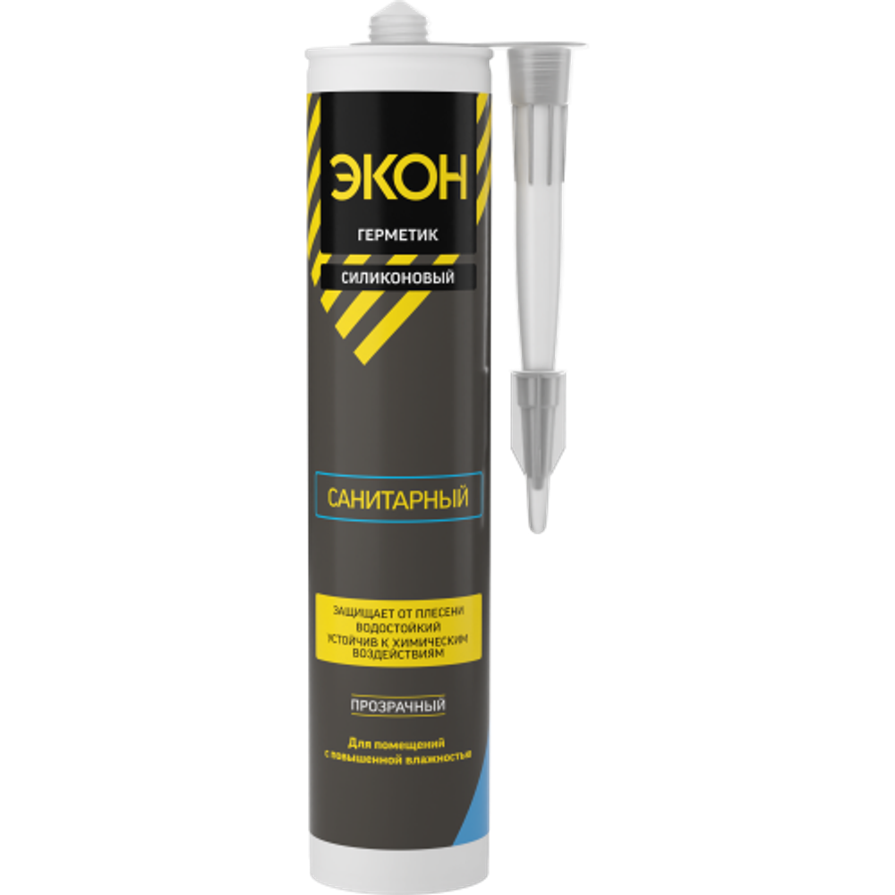 Герметик Экон 2229116 санитарный прозрачный 280 мл | Экон