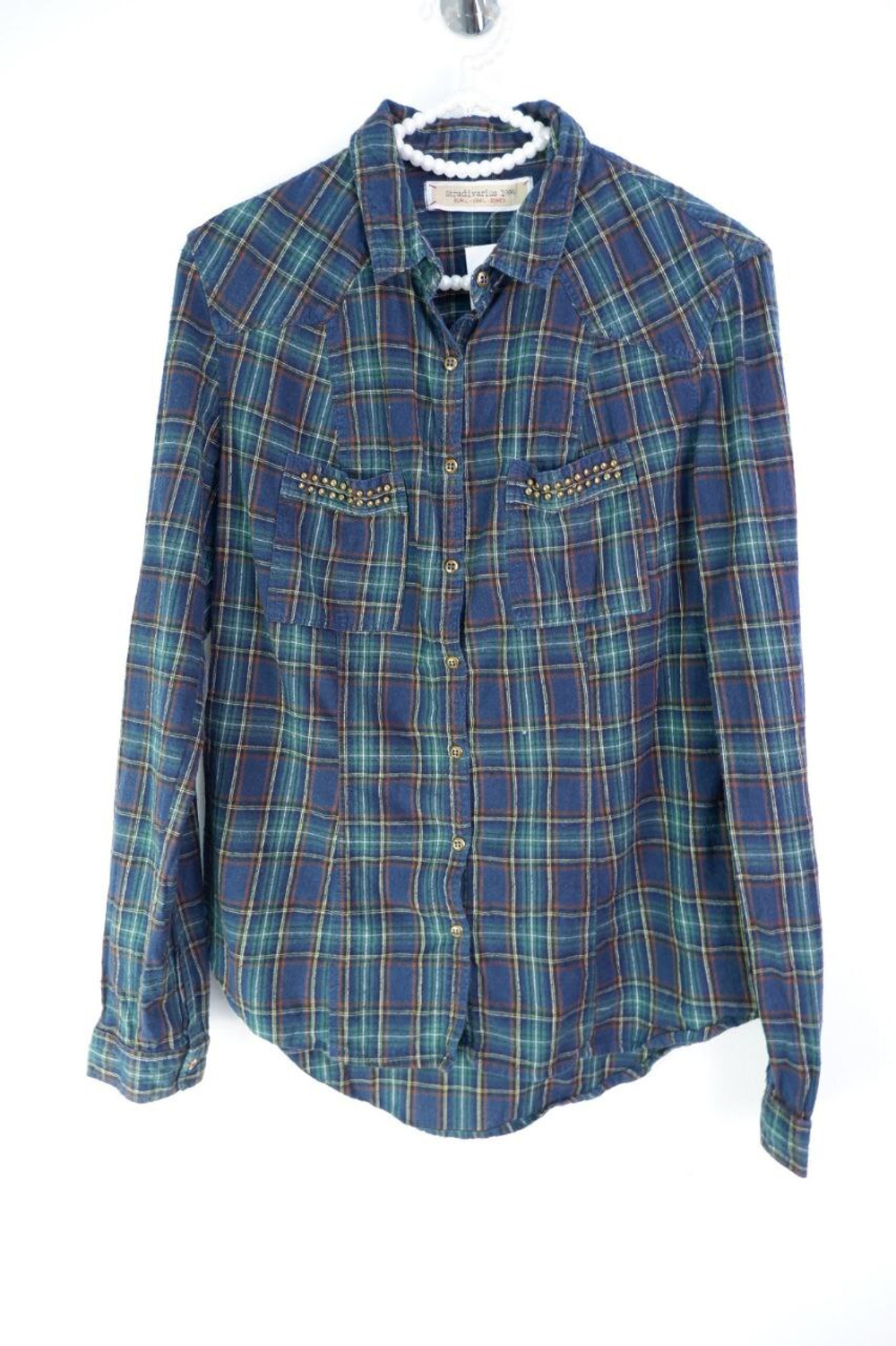 Рубашка Stradivarius хлопковая на подростка 13-14 лет