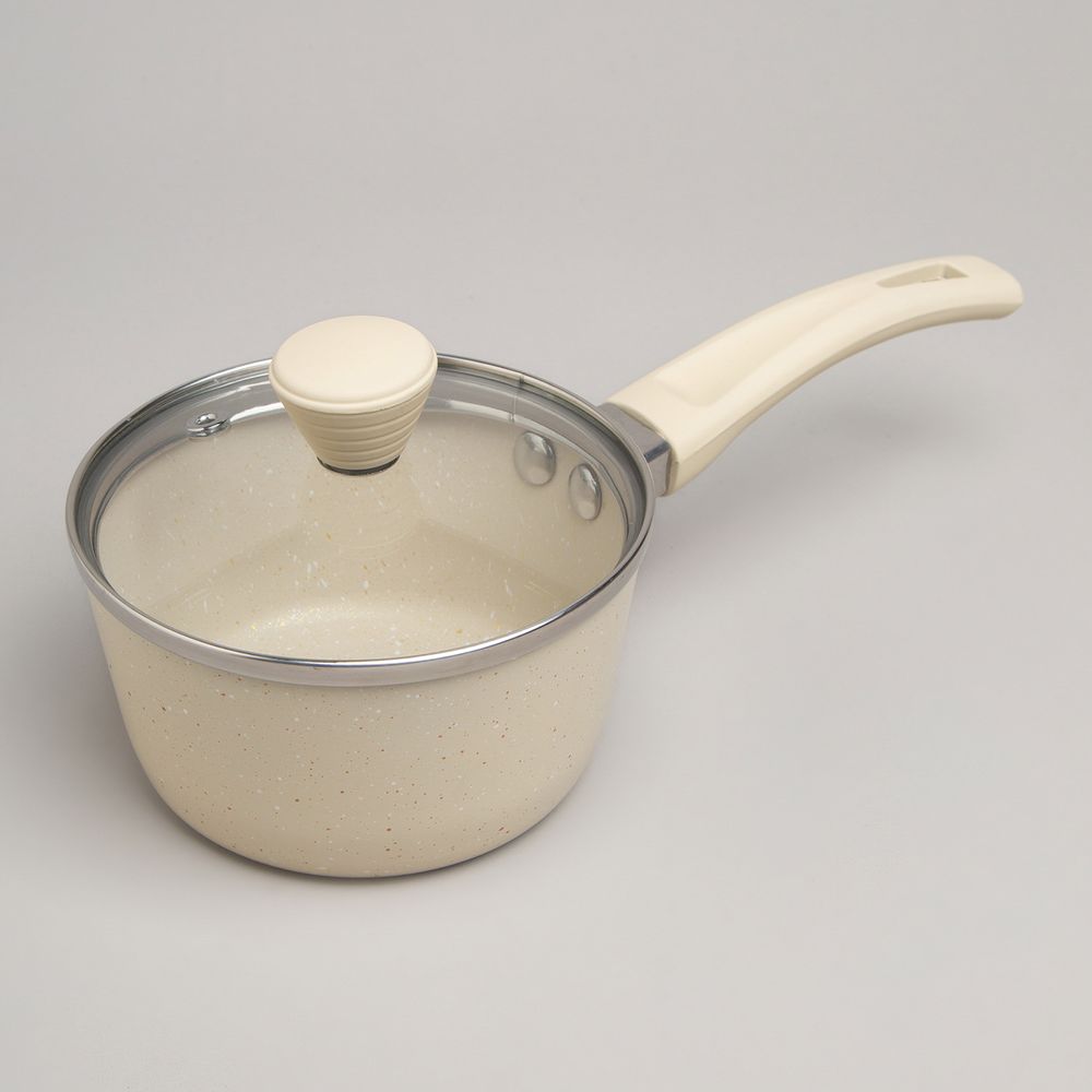 КОВШИК AGNESS АНТИП. ПОКР. РУЧКА SOFT TOUCH И СТЕКЛ. КРЫШКОЙ 600 МЛ 12*6 СМ