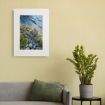 Картина авторская акварельная в паспарту 30х40 см на стену для интерьера "На причале"