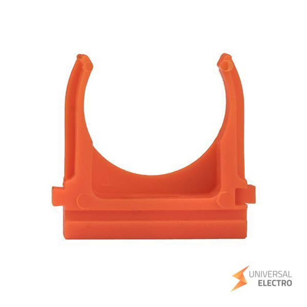 Крепеж-клипса d25 мм (10 шт) оранжевая EKF-Plast