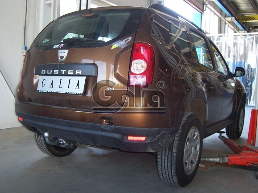 Фаркоп оцинкованный Galia D041A для Renault Duster 2010-2015, 2015-2019 2WD/4WD, Nissan Terrano 2014-(паспорт и сертификат в комплекте)(без электрики)