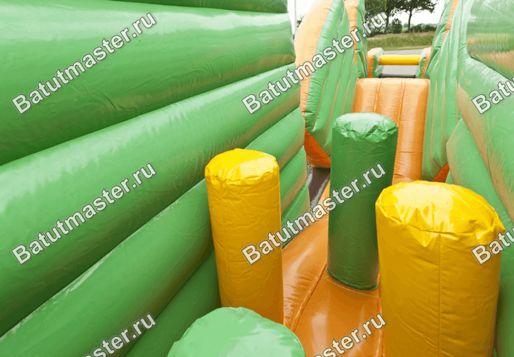 Коммерческий надувной батут "Тоннель паровозик-зоопарк"