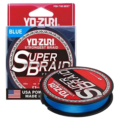 Шнур Yo-Zuri PE Super Braid 275м #2.5 0.23мм 20Lbs 9.0кг Blue