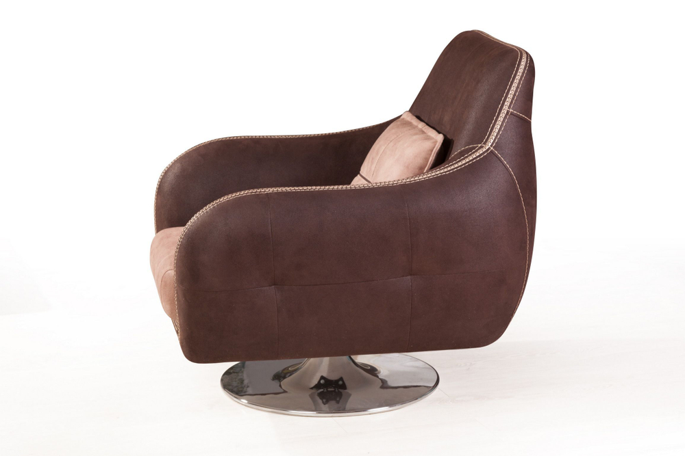 Napoli (Неаполь) кресло на хромированной опоре, замша