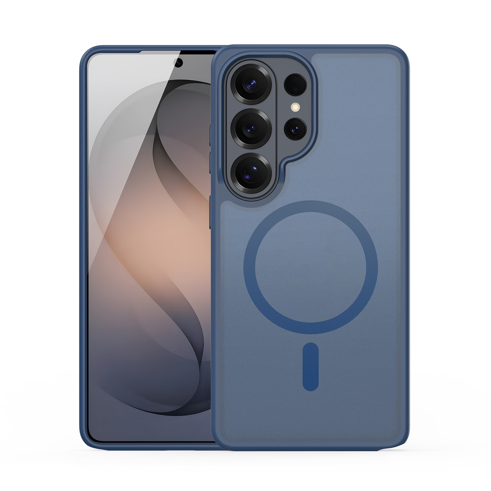 Чехол темно-синего цвета с MagSafe для Samsung Galaxy S26 Ultra, серия Yind Series от Dux Ducis