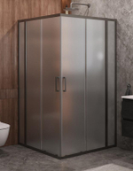 Душевой уголок Cezares MOLVENO-A-22-90+20-P-GM, 110х110х195, профиль оружейная сталь, стекло Punto