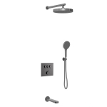 Душевой комплект Vincea Inspire VSFW-431I2GM встраиваемый, вороненая сталь