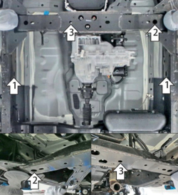Защита стальная 2 мм раздаточной коробки для Oting Paladin, 2023- Motodor.78606