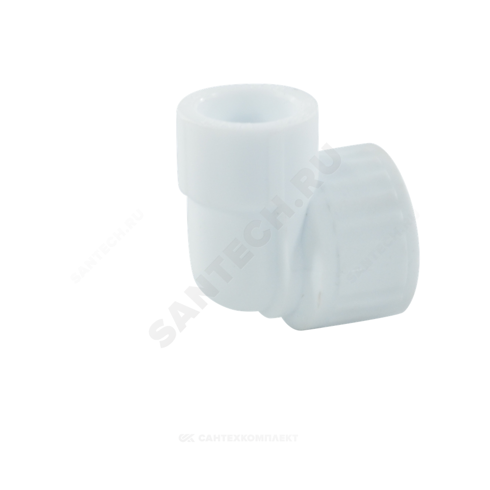 Угольник PP-R комбинированный белый Дн 20х3/4" ВР VALFEX 10125120