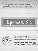 Адресная табличка на дом, 0002, 60х15 см.