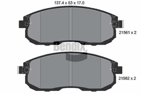 BENDIX Braking - BPD1112-BEN - Brake Pad Set, disc brake