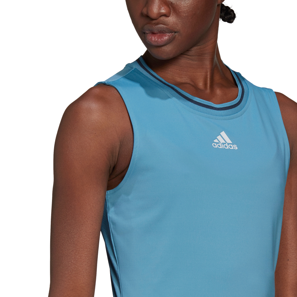 Женский топ теннисный Adidas Match Tank Top W - hazy blue/white