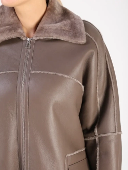 Дубленка зимняя натуральная оверсайз больших размеров