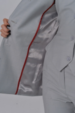Женский пиджак серый из итальянской шерсти