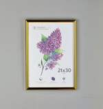 Фоторамка 21х30 см золотая, без фактуры, арт. 2130.127263