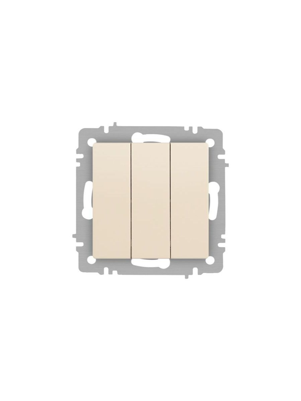 Выключатель 3-кл. СП Accent 6-106-02 10А IP20 250В AL/CU сл.кость Intro Б0063534