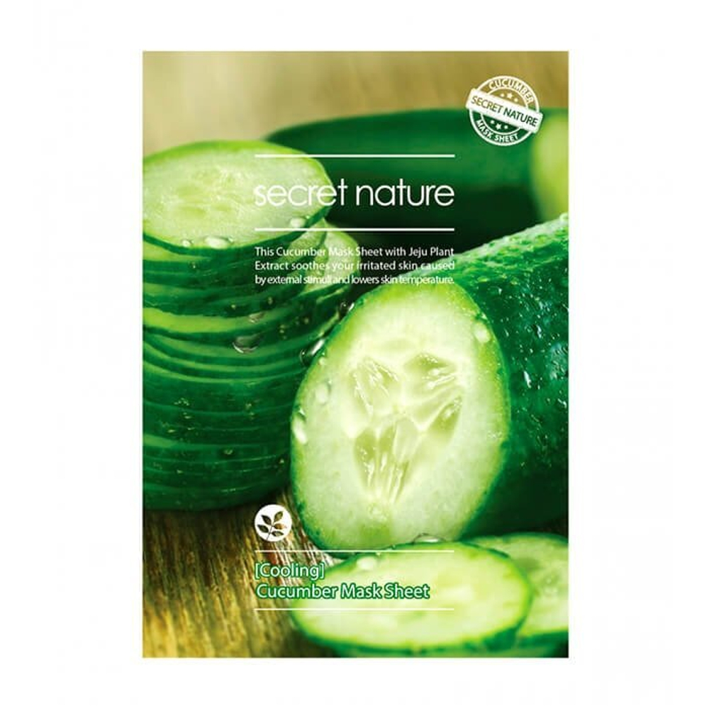 Тканевая маска с экстрактом огурца SECRET NATURE Cucumber Mask Sheet