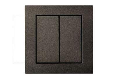 Выключатель Двухклавишный Антрацит IP44 LIREGUS EPSILON