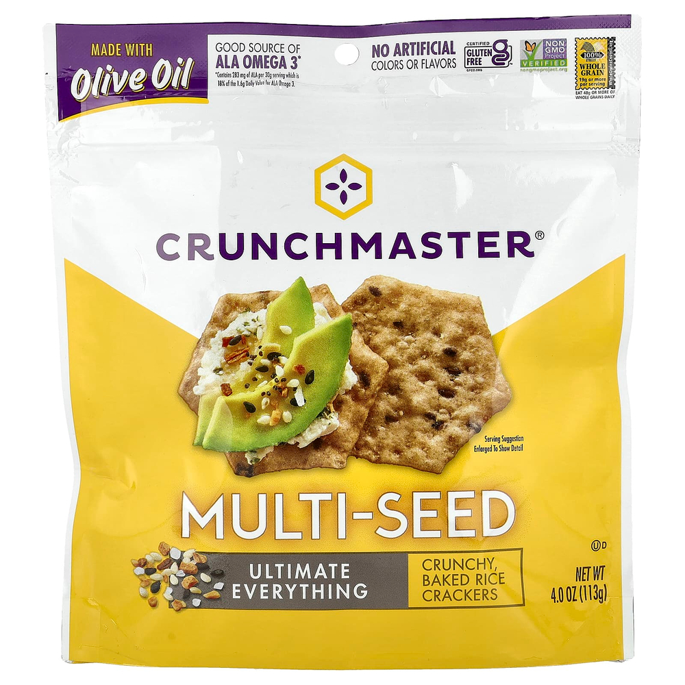 Crunchmaster, Multi-Seed, хрустящие рисовые крекеры, Ultimate Everything, 113 г (4 унции)