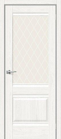 Межкомнатная дверь  Прима-3 стекло White Cristal Вайт Дримлайн (White Dreamline)