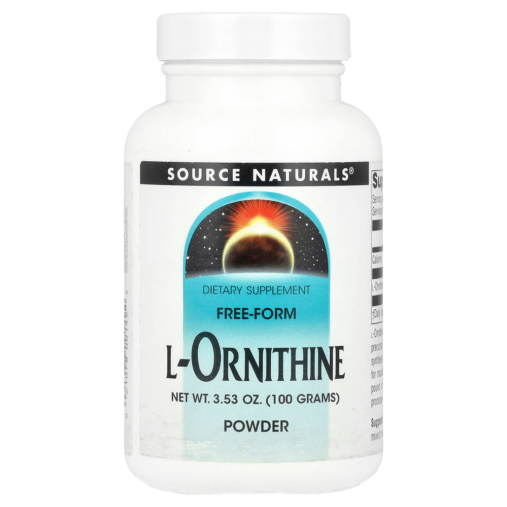 Source Naturals, L-орнитин в виде порошка, 100 г (3,53 унции)