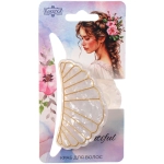 Заколка-краб для волос «#ХВОСТИКИ-КОСИЧКИ»,ракушка, цвет голубой и белый, 6*3,8см