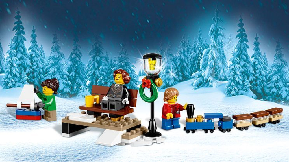 LEGO Creator Expert: Новогодний экспресс 10254 — Winter Holiday Train — Лего Креатор Творец Создатель Эксперт