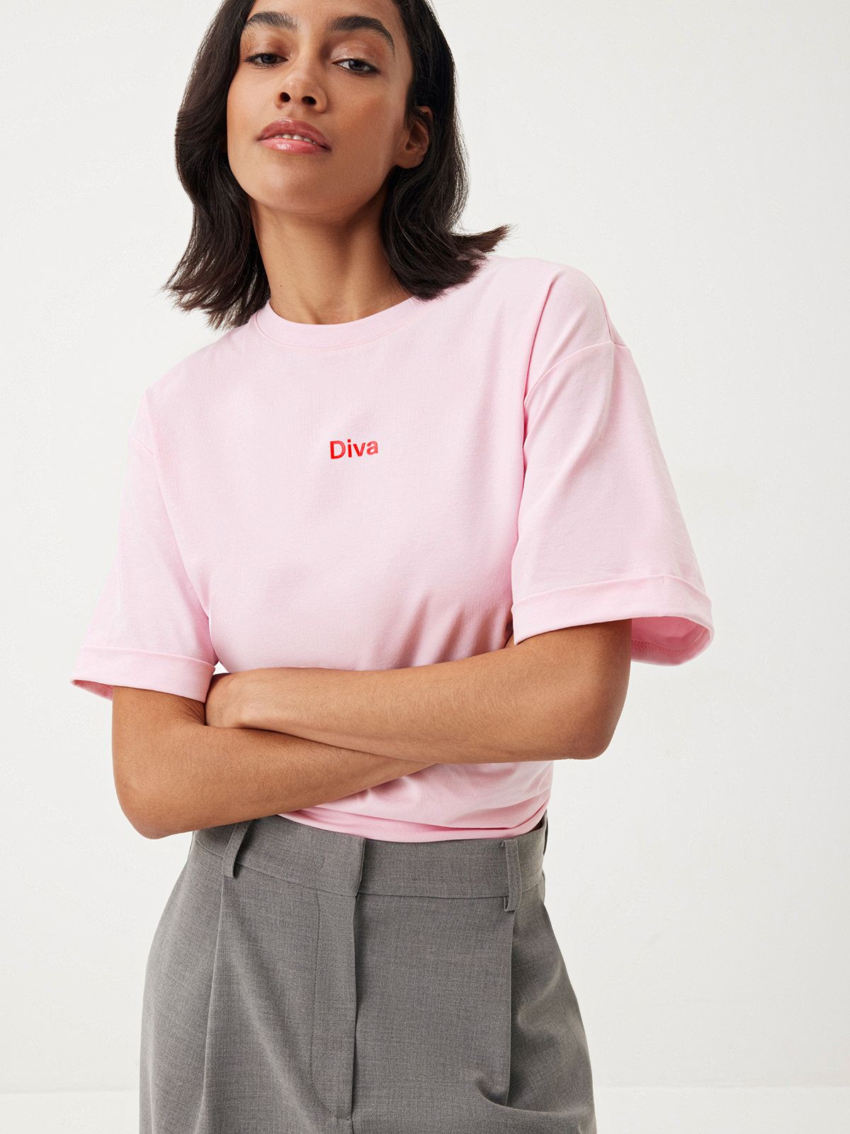 Футболка с акцентным принтом «Diva»