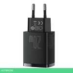Сетевое зарядное устройство Baseus Compact 20W Black (CCXJ-B01)