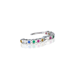 Серьга Helix Rainbow Silver
