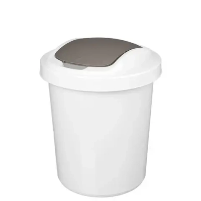 Контейнер для мусора Palm круглый 6л (светло-серый) (комплект 9 шт)
