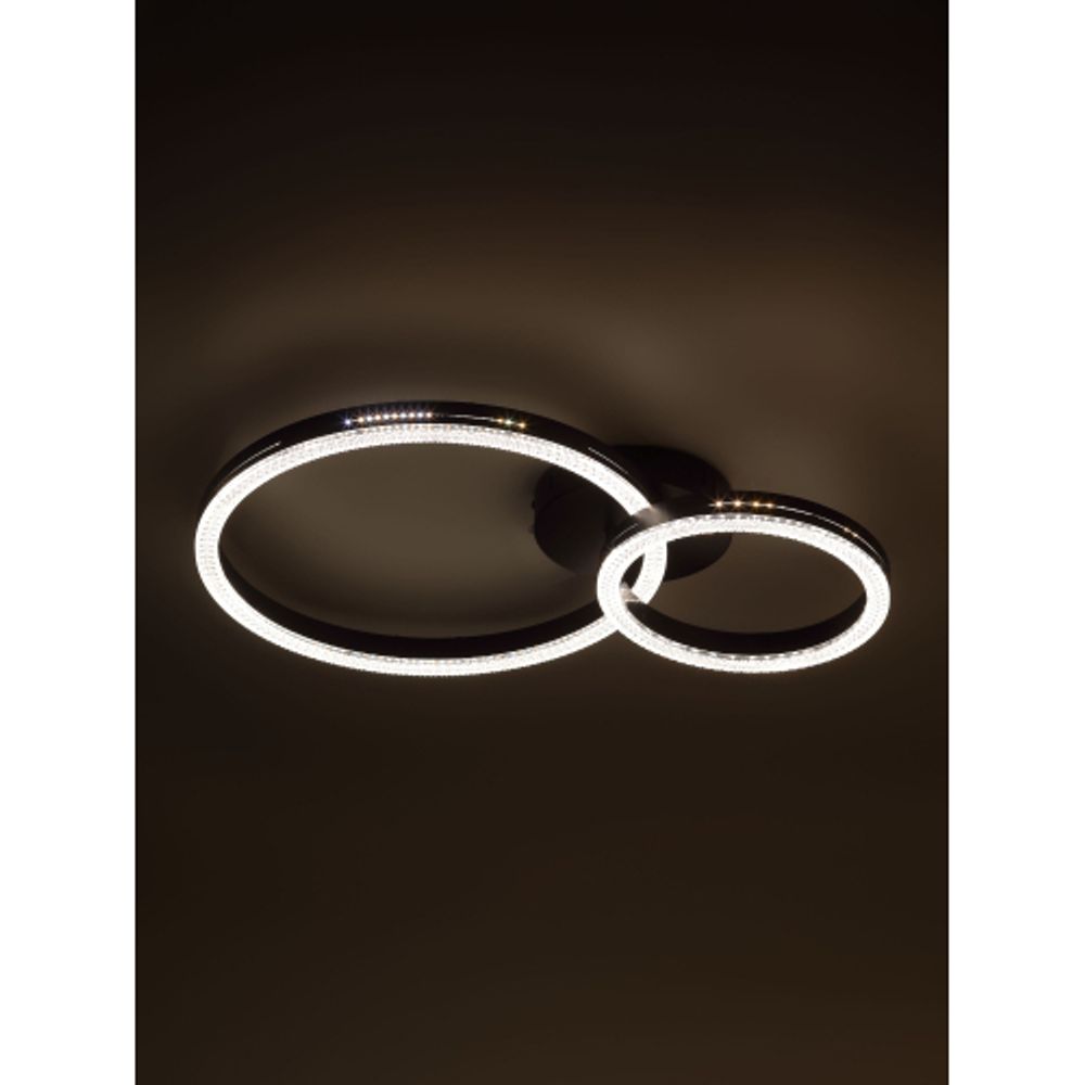 Светильник потолочный светодиодный ЭРА Модерн Bloom CLL-1-78W 3K-6K RC BK с ДУ черный